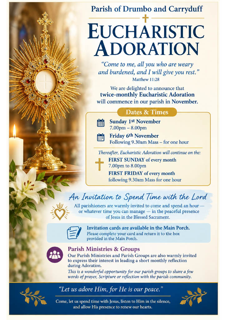 Eucharistic Adoration in Drumbo & Carryduff